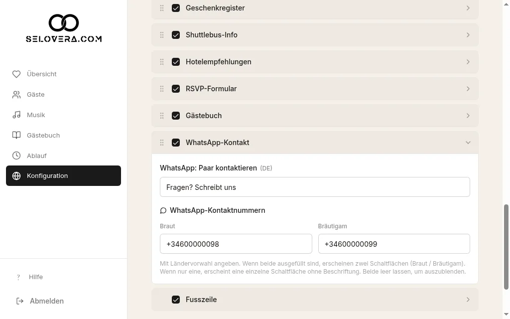 WhatsApp-Kontaktnummern
