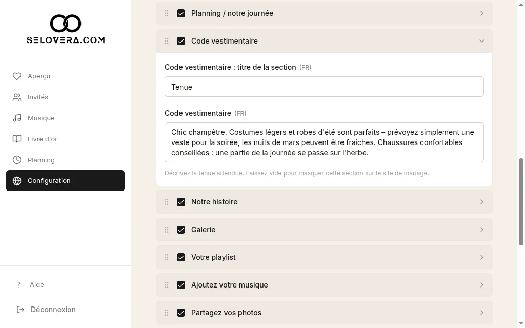 Code vestimentaire déplié